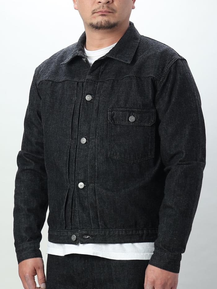 The Flat Head FN-OJ-DB001 12.5oz BLACK DENIM 40’s JACKET