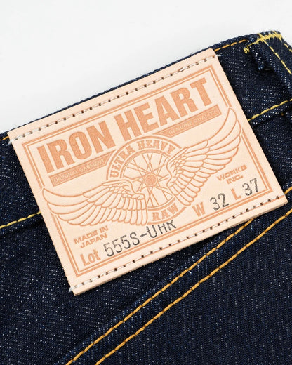 Iron Heart IH-555S-UHR 21/23oz Ultra Heavy Raw Selvedge Denim Slim Cut Jeans