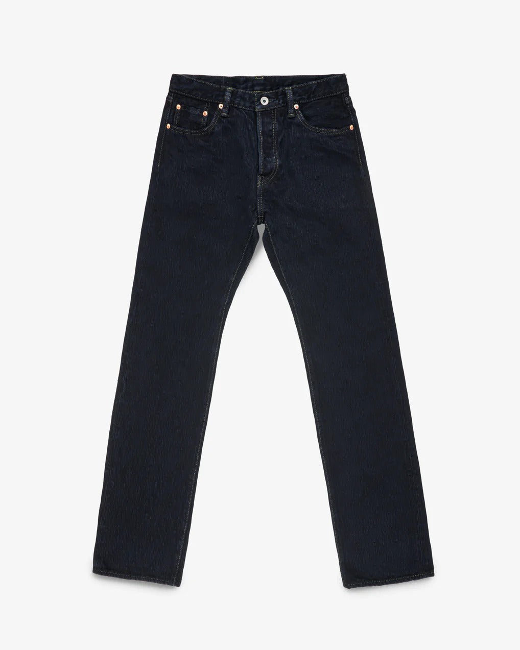 Iron Heart IH-634S-SLBod 16oz Slubby Selvedge Denim Straight Cut Jeans - Indigo Overdyed Black