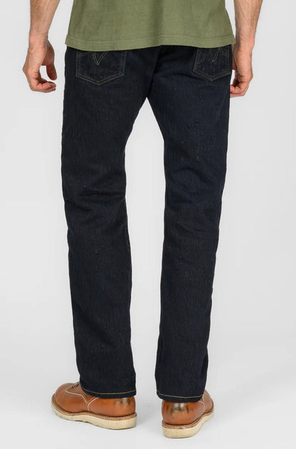 Iron Heart IH-634S-SLBod 16oz Slubby Selvedge Denim Straight Cut Jeans - Indigo Overdyed Black