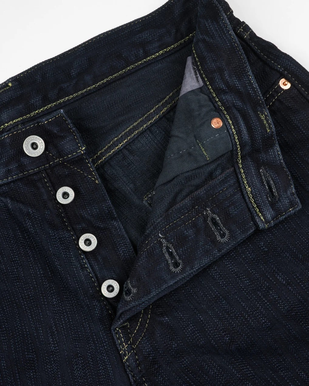 Iron Heart IH-634S-SLBod 16oz Slubby Selvedge Denim Straight Cut Jeans - Indigo Overdyed Black