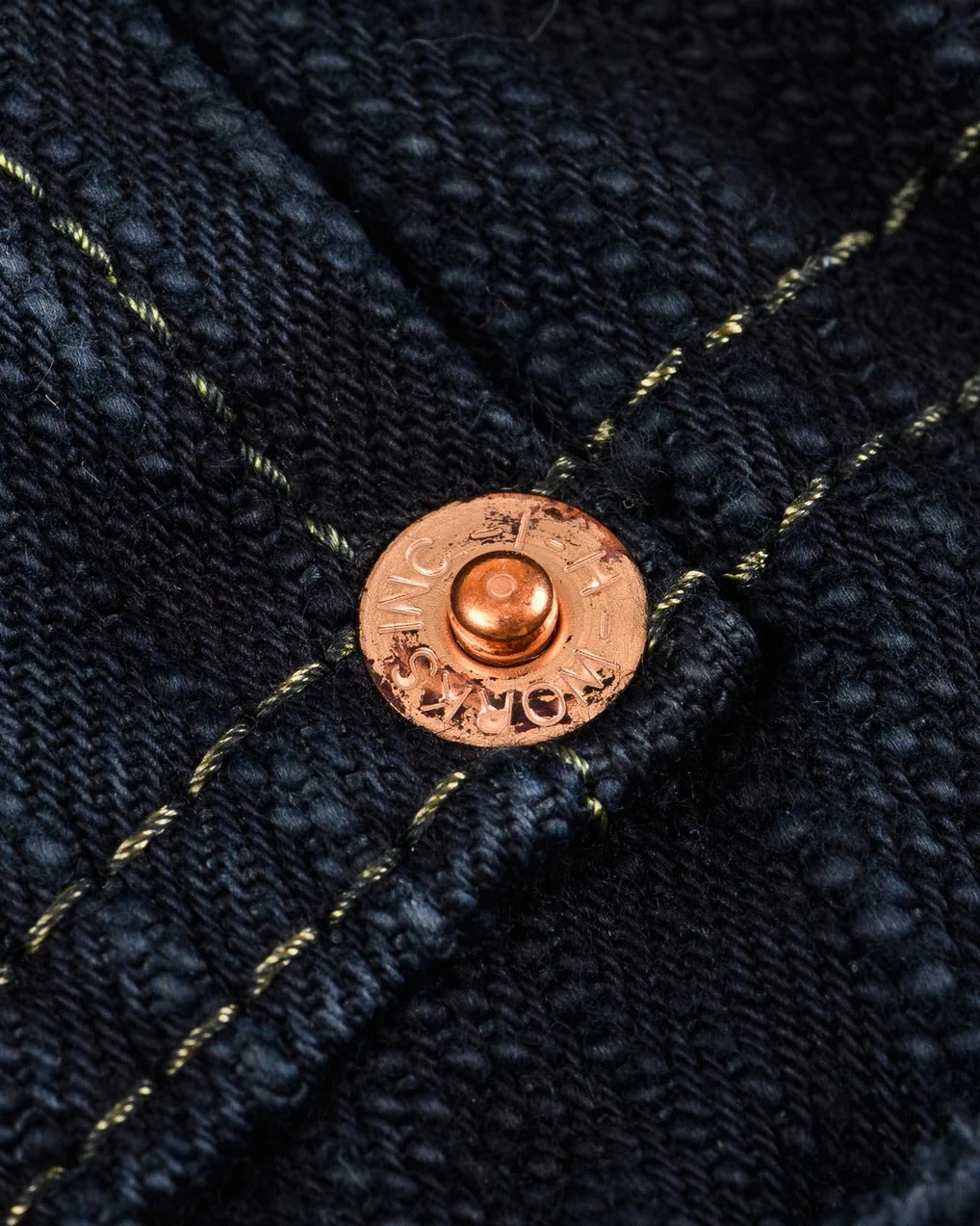 Iron Heart IH-634S-SLBod 16oz Slubby Selvedge Denim Straight Cut Jeans - Indigo Overdyed Black