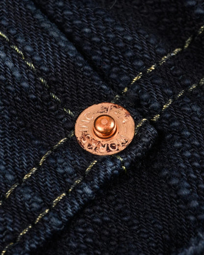 Iron Heart IH-634S-SLBod 16oz Slubby Selvedge Denim Straight Cut Jeans - Indigo Overdyed Black