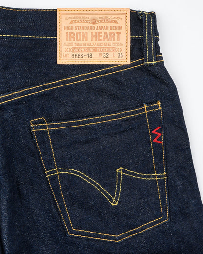 Iron Heart IH-666S-18 18oz Vintage Selvedge Denim Slim Straight Cut Jeans