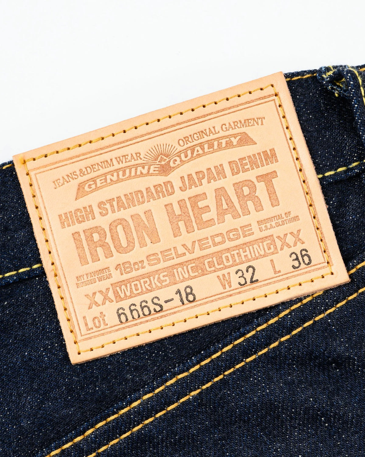 Iron Heart IH-666S-18 18oz Vintage Selvedge Denim Slim Straight Cut Jeans