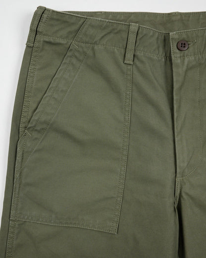 Iron Heart IH-744-GRN 10oz Back Sateen Baker Pants - Army Green