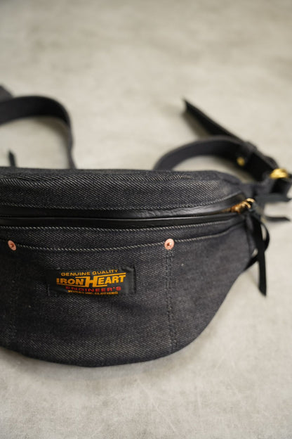 Iron Heart IHE-37-IND Special LIMBRO X IH PARTY 21oz Selvedge Denim Waist Bag - Indigo