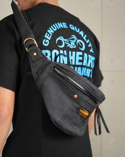 Iron Heart IHE-37-IND Special LIMBRO X IH PARTY 21oz Selvedge Denim Waist Bag - Indigo