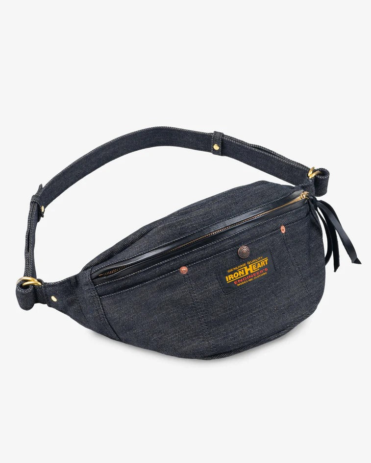 Iron Heart IHE-37S-IND 21oz Selvedge Denim Waist Bag - Indigo