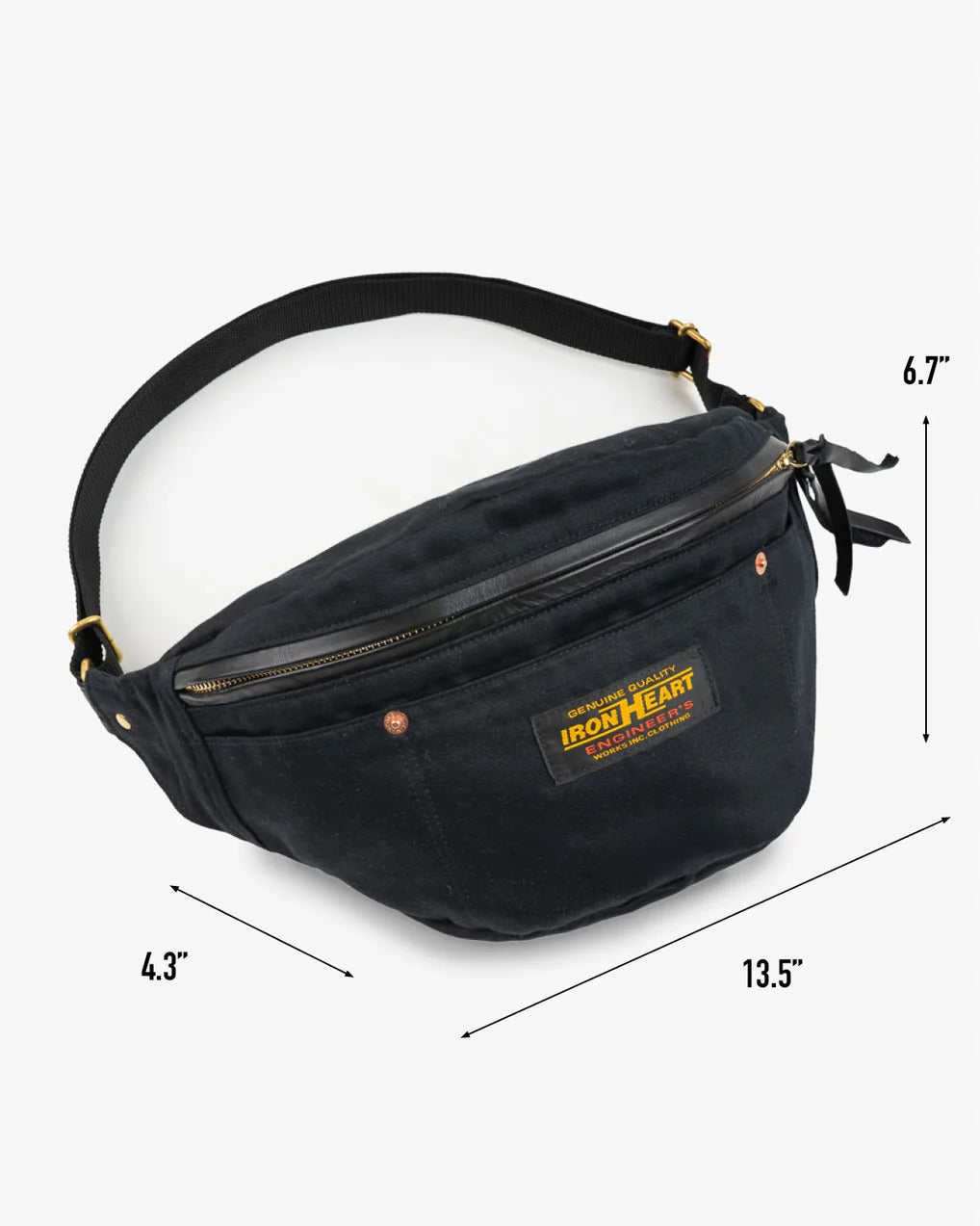 Iron Heart IHE-53 Whipcord Waist Bag - Black