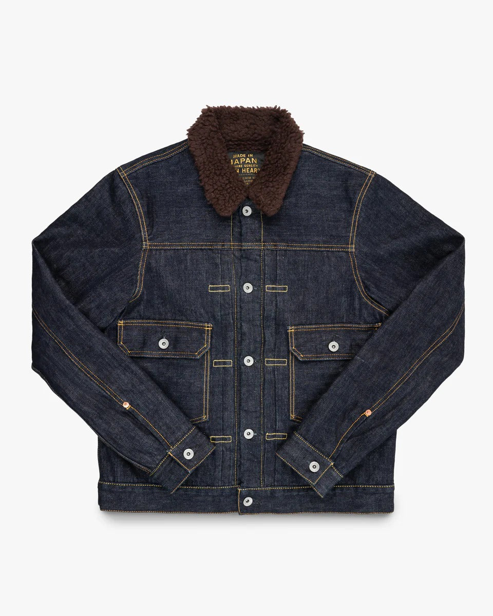 Iron Heart IHJ-151-IND 16oz Selvedge Denim Fleece Lined Type II - Indigo