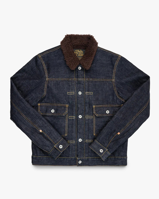 Iron Heart IHJ-151-IND 16oz Selvedge Denim Fleece Lined Type II - Indigo