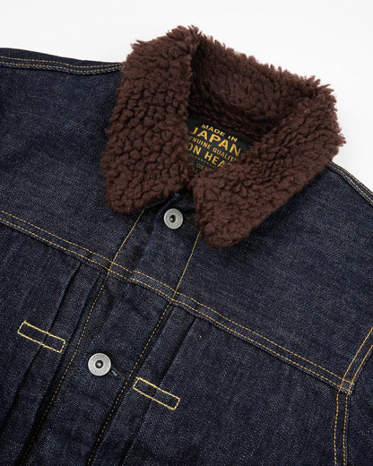Iron Heart IHJ-151-IND 16oz Selvedge Denim Fleece Lined Type II - Indigo