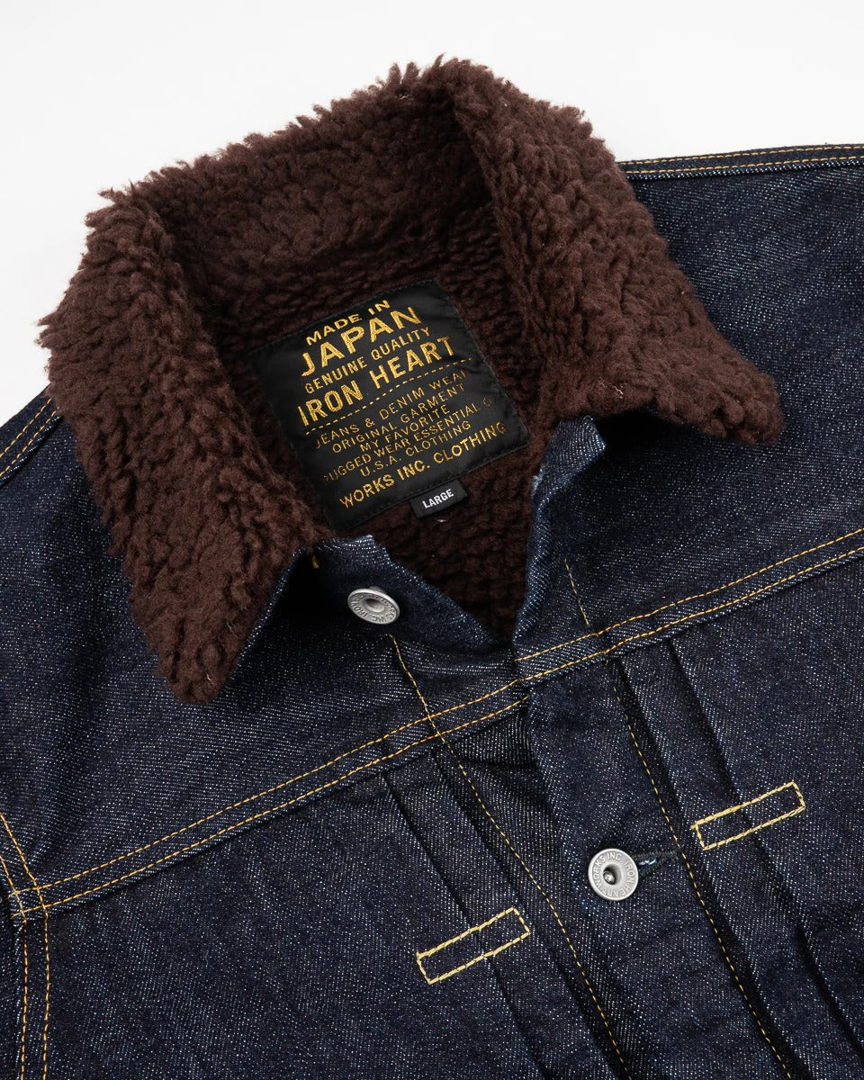 Iron Heart IHJ-151-IND 16oz Selvedge Denim Fleece Lined Type II - Indigo