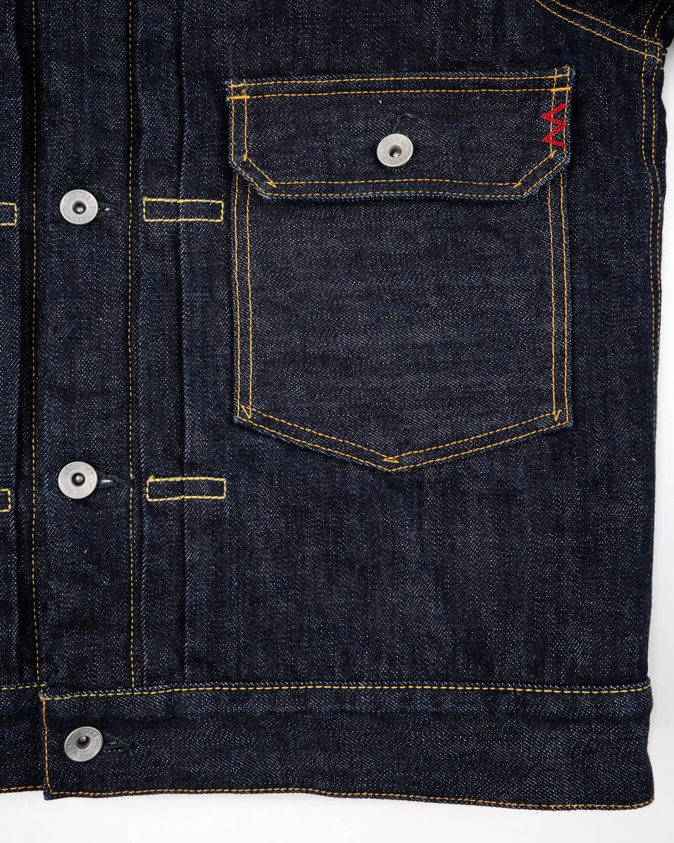 Iron Heart IHJ-151-IND 16oz Selvedge Denim Fleece Lined Type II - Indigo
