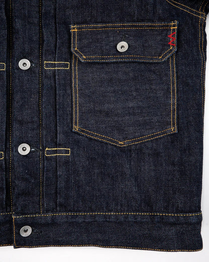 Iron Heart IHJ-151-IND 16oz Selvedge Denim Fleece Lined Type II - Indigo