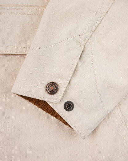 IRON HEART IHJ-148 10oz Kurashikizome Organic Cotton Duck Chore Jacket Ivory