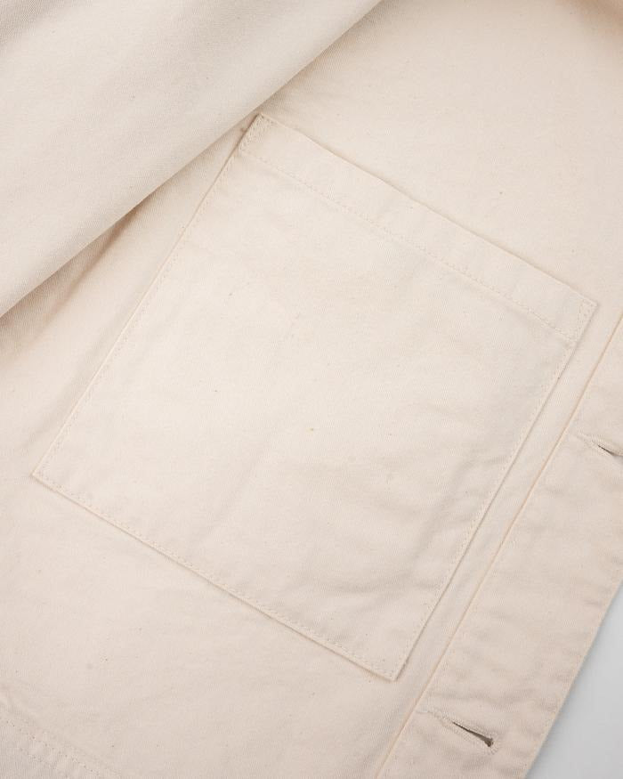 IRON HEART IHJ-148 10oz Kurashikizome Organic Cotton Duck Chore Jacket Ivory