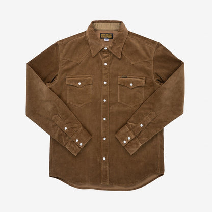 Iron Heart IHSH-398 11oz Corduroy Western Shirt Camel