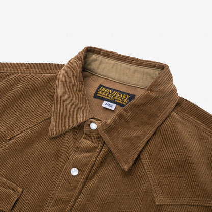 Iron Heart IHSH-398 11oz Corduroy Western Shirt Camel