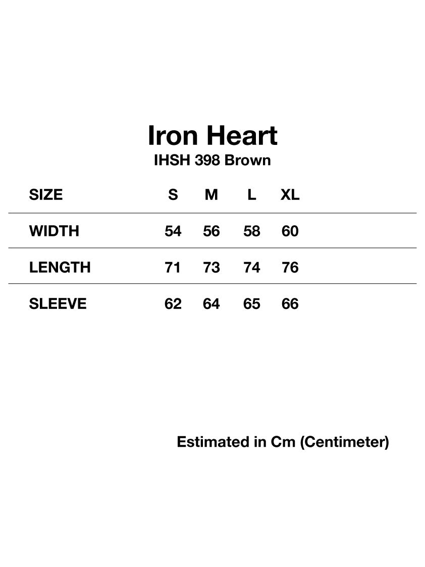 Iron Heart IHSH-398 11oz Corduroy Western Shirt Camel
