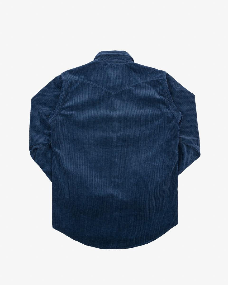 Iron Heart IHSH-398 11oz Corduroy Western Shirt Navy