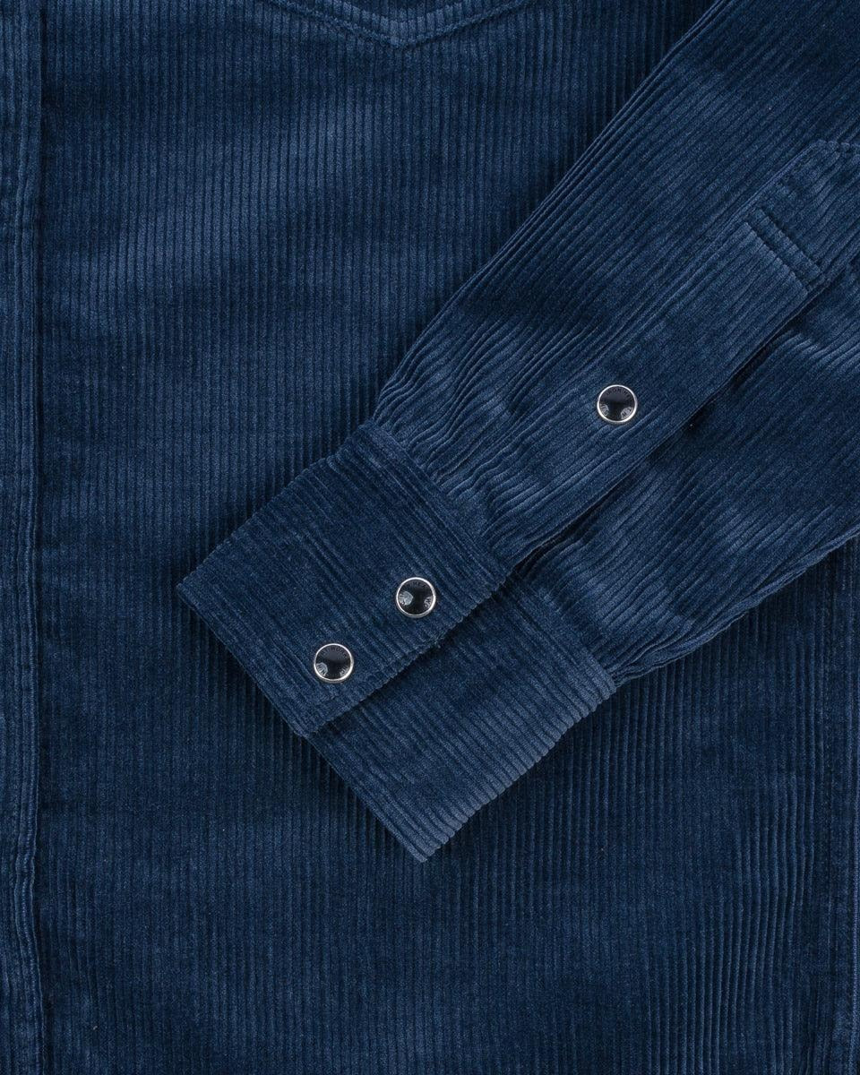 Iron Heart IHSH-398 11oz Corduroy Western Shirt Navy