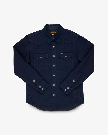 Iron Heart IHSH-409-IB 19oz Selvedge Denim CPO Shirt - Indigo/Black