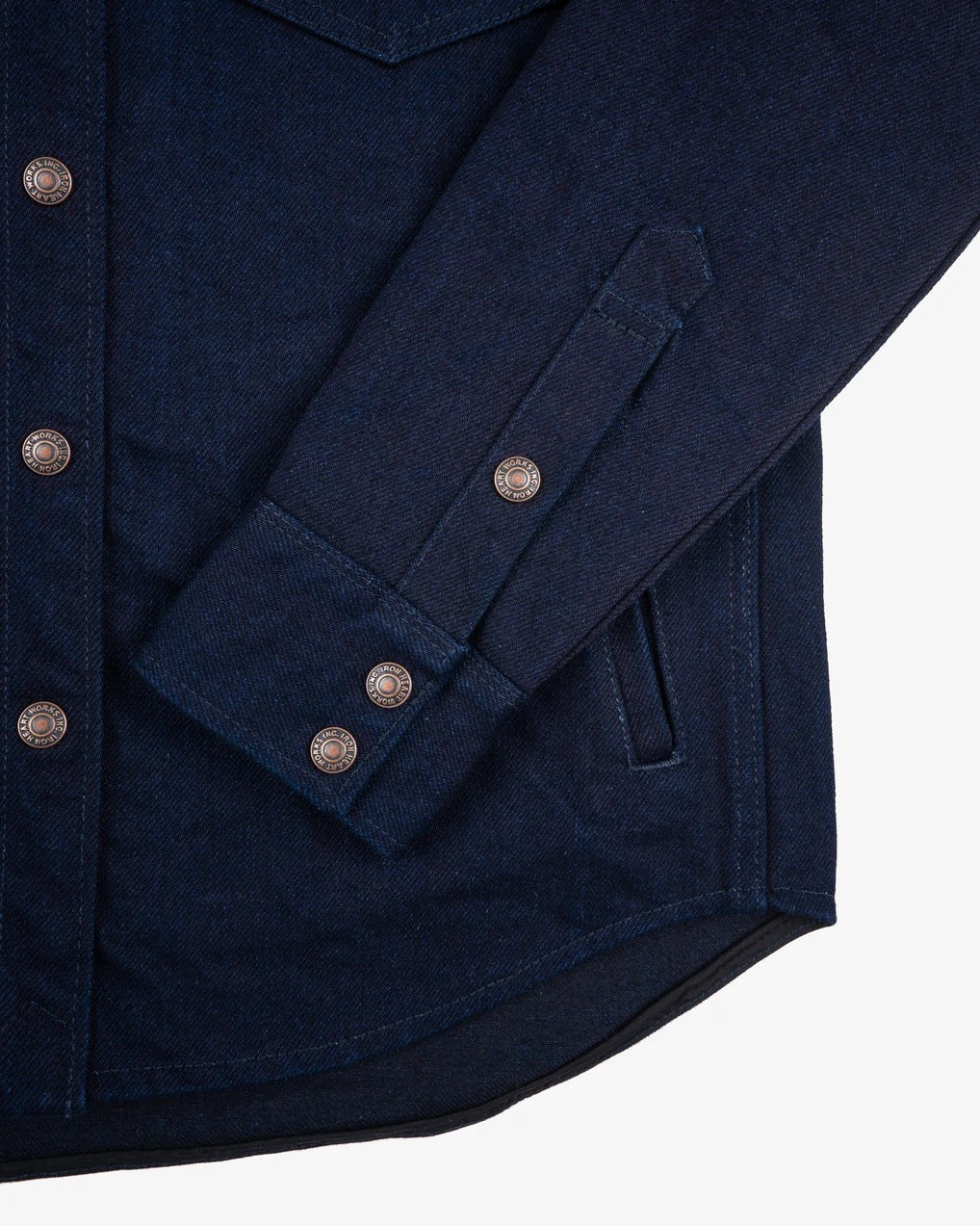 Iron Heart IHSH-409-IB 19oz Selvedge Denim CPO Shirt - Indigo/Black