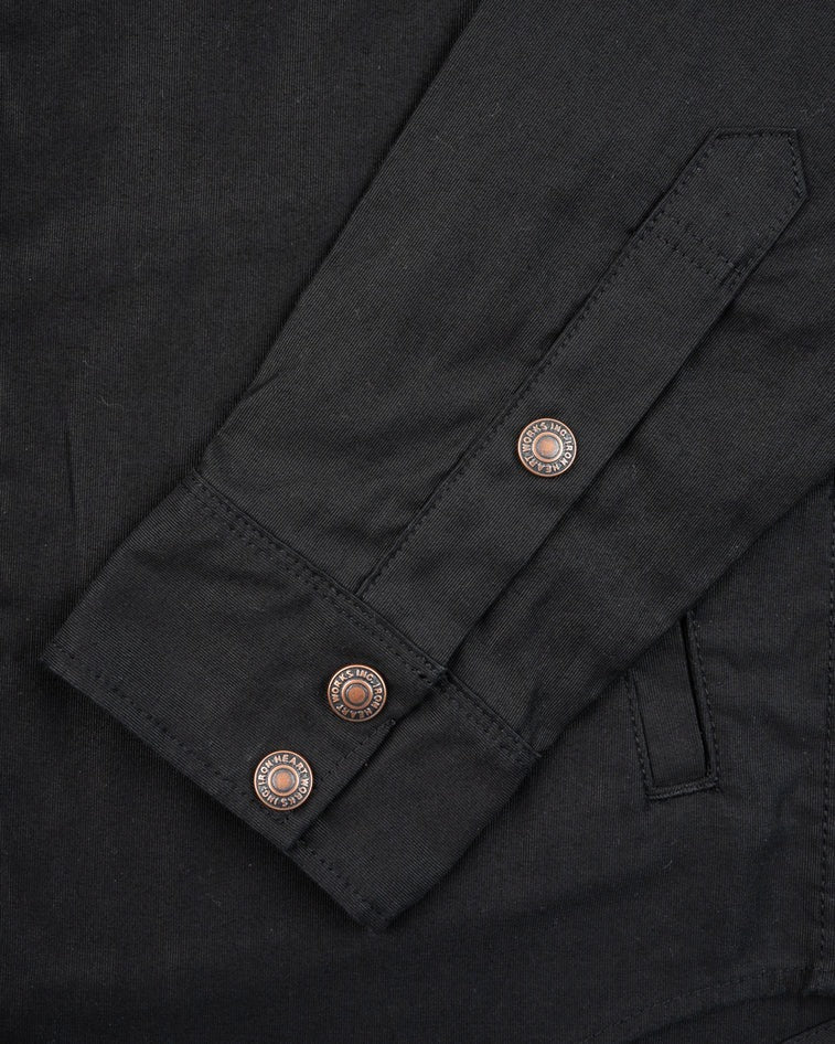 Iron Heart IHSH-425 8oz Military Whipcord CPO Shirt - Black