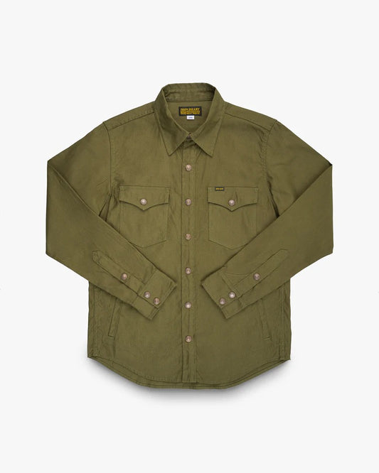 Iron Heart IHSH-425 8oz Military Whipcord CPO Shirt - Olive