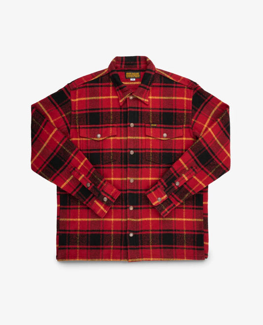 Iron Heart IHSH-433-RED Heavy Flannel Rider’s Overshirt