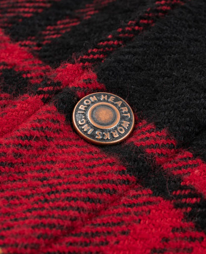 Iron Heart IHSH-433-RED Heavy Flannel Rider’s Overshirt