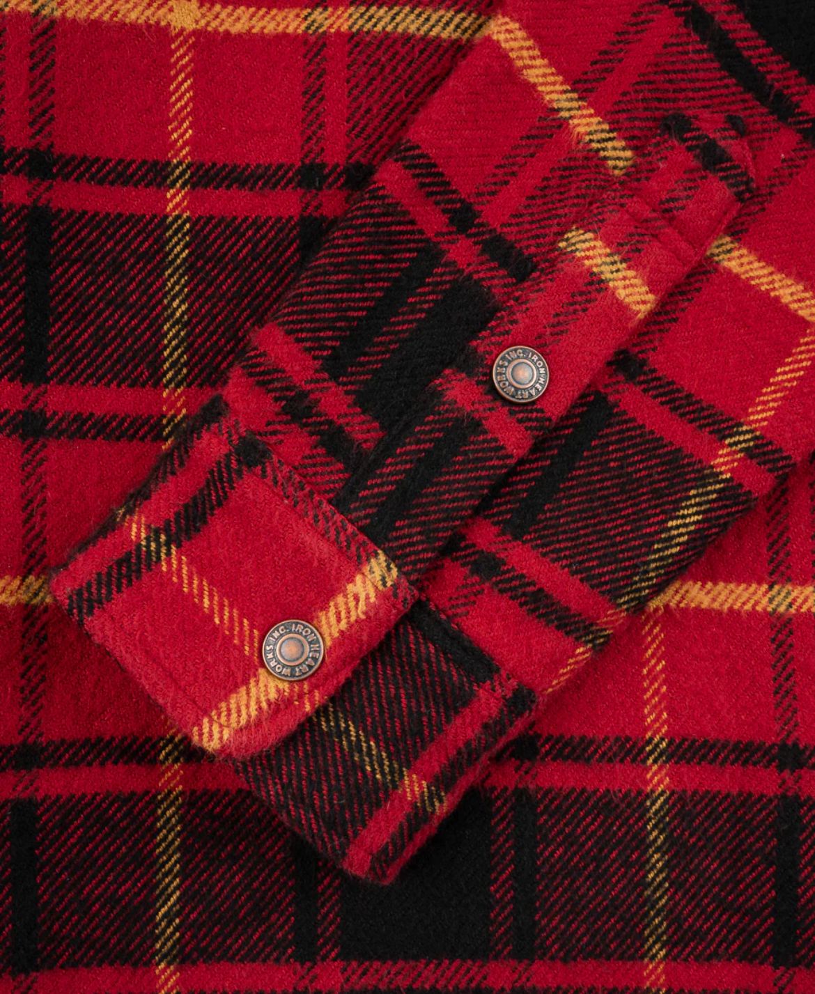 Iron Heart IHSH-433-RED Heavy Flannel Rider’s Overshirt
