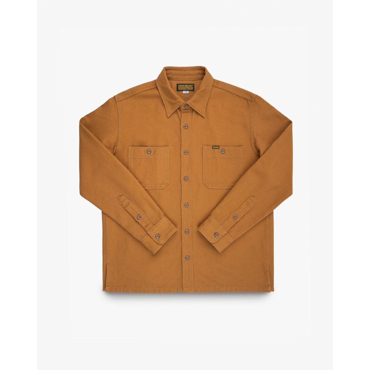 IRON HEART IHSH-423-CAM 13oz Oxford Cloth Work Overshirt - Camel