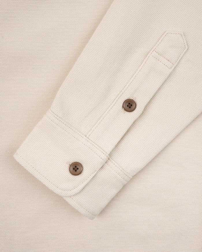 IRON HEART IHSH-423-IVO 13oz Oxford Cloth Work Overshirt - Ivory