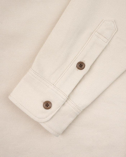 IRON HEART IHSH-423-IVO 13oz Oxford Cloth Work Overshirt - Ivory