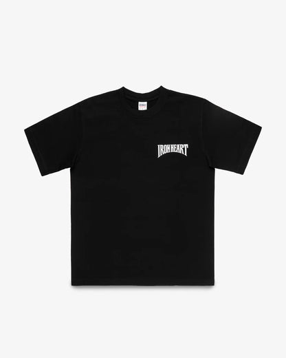 Iron Heart IHT-2601-BLK 7.5oz Printed Loopwheel Crew Neck T-Shirt - Black