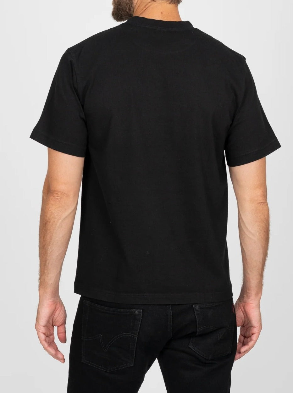 Iron Heart IHT-2602-BLK 7.5oz Printed Loopwheel Crew Neck T-Shirt - Black