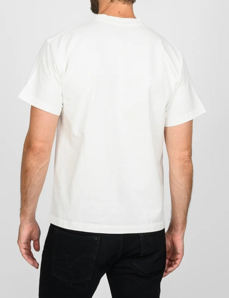 Iron Heart IHT-2602-WHT 7.5oz Printed Loopwheel Crew Neck T-Shirt - White