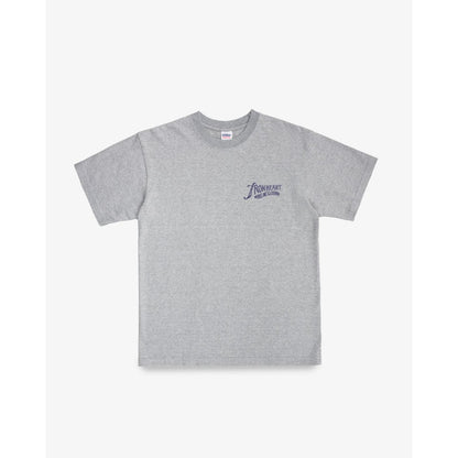 Iron Heart IHT-2501 7.5oz Printed Loopwheel Crew Neck T-Shirt Gray