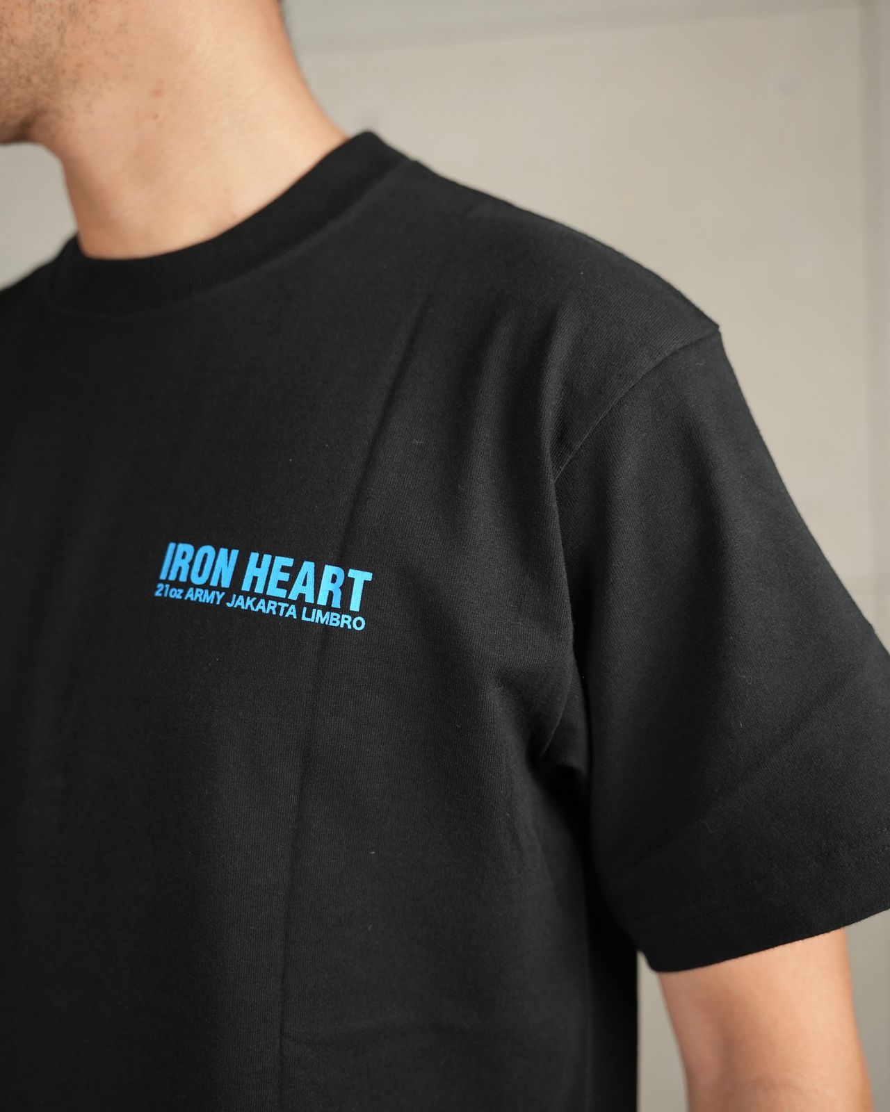 Iron Heart IHT-LIM-BLK 21oz Army Jakarta T-shirt