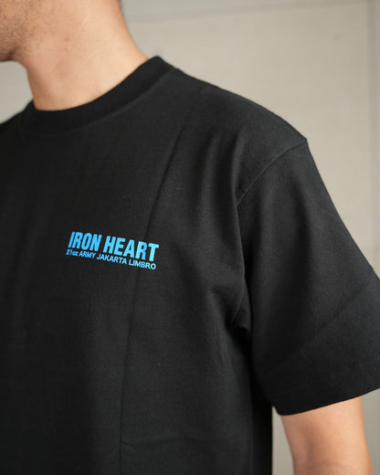 Iron Heart IHT-LIM-BLK 21oz Army Jakarta T-shirt
