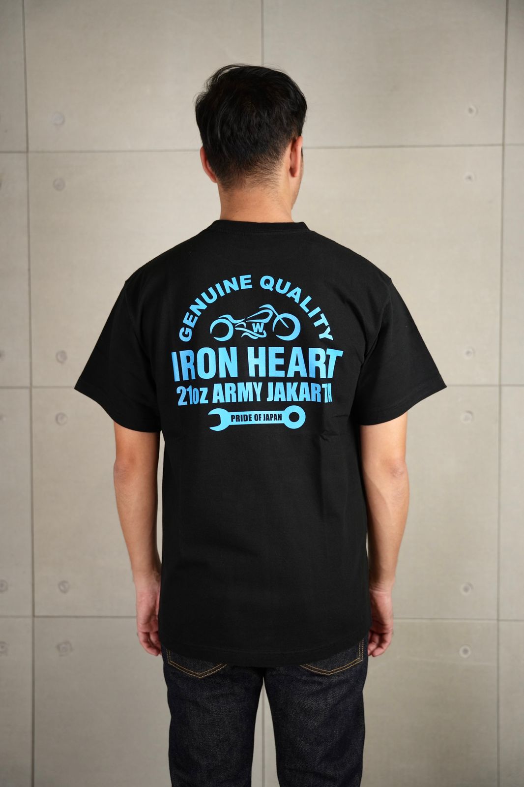 Iron Heart IHT-LIM-BLK 21oz Army Jakarta T-shirt
