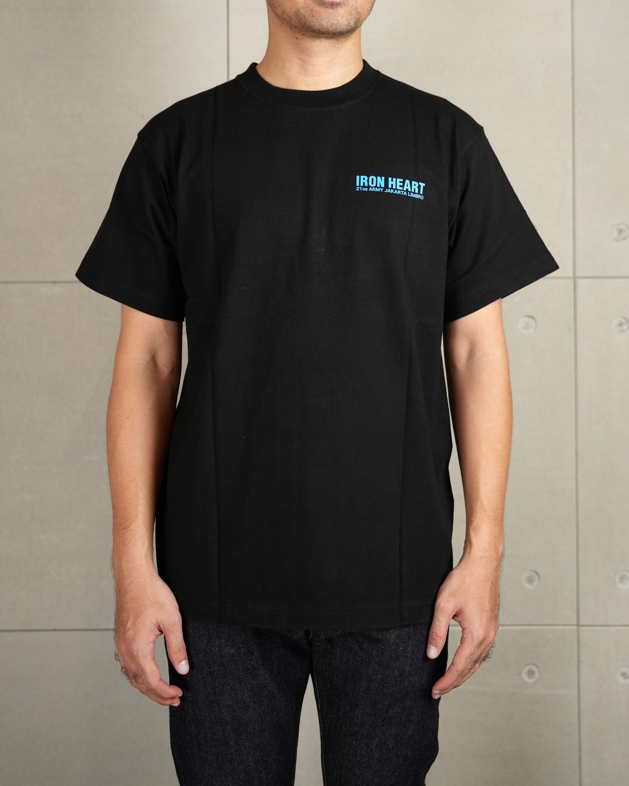 Iron Heart IHT-LIM-BLK 21oz Army Jakarta T-shirt