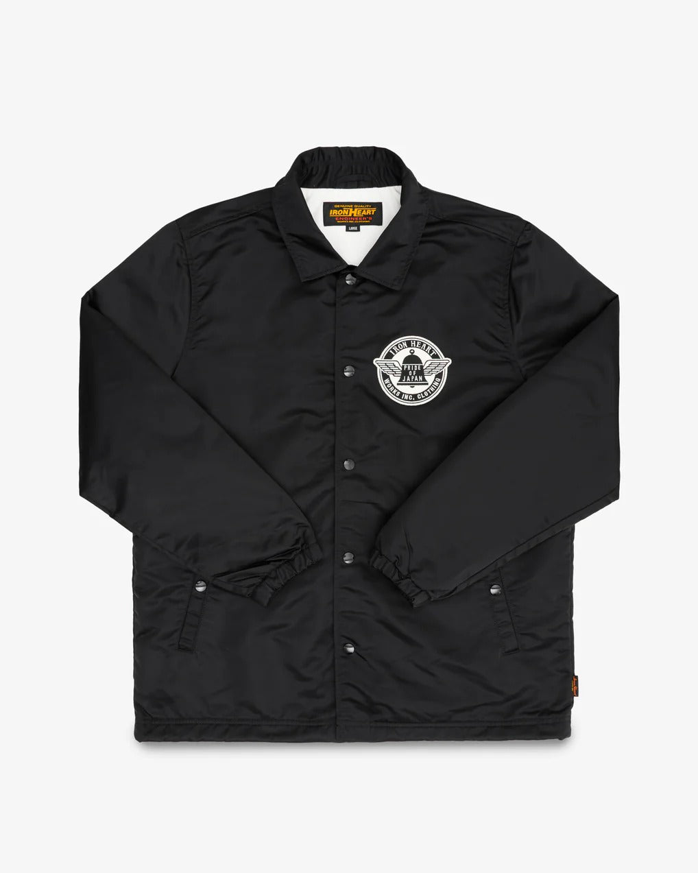 Iron Heart IHJ-160-BLK 4.8oz Nylon Coach Jacket - Black