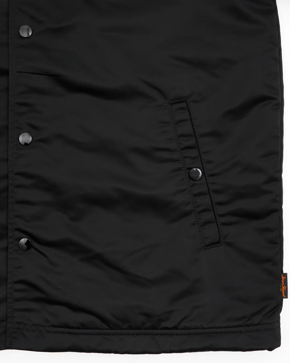 Iron Heart IHJ-160-BLK 4.8oz Nylon Coach Jacket - Black