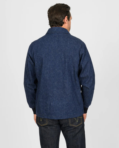 Iron Heart IHJ-161-IND 10oz Neppy Selvedge Denim Coach Jacket Indigo