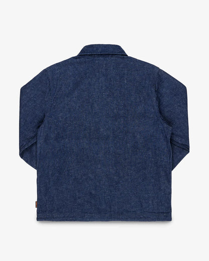 Iron Heart IHJ-161-IND 10oz Neppy Selvedge Denim Coach Jacket Indigo