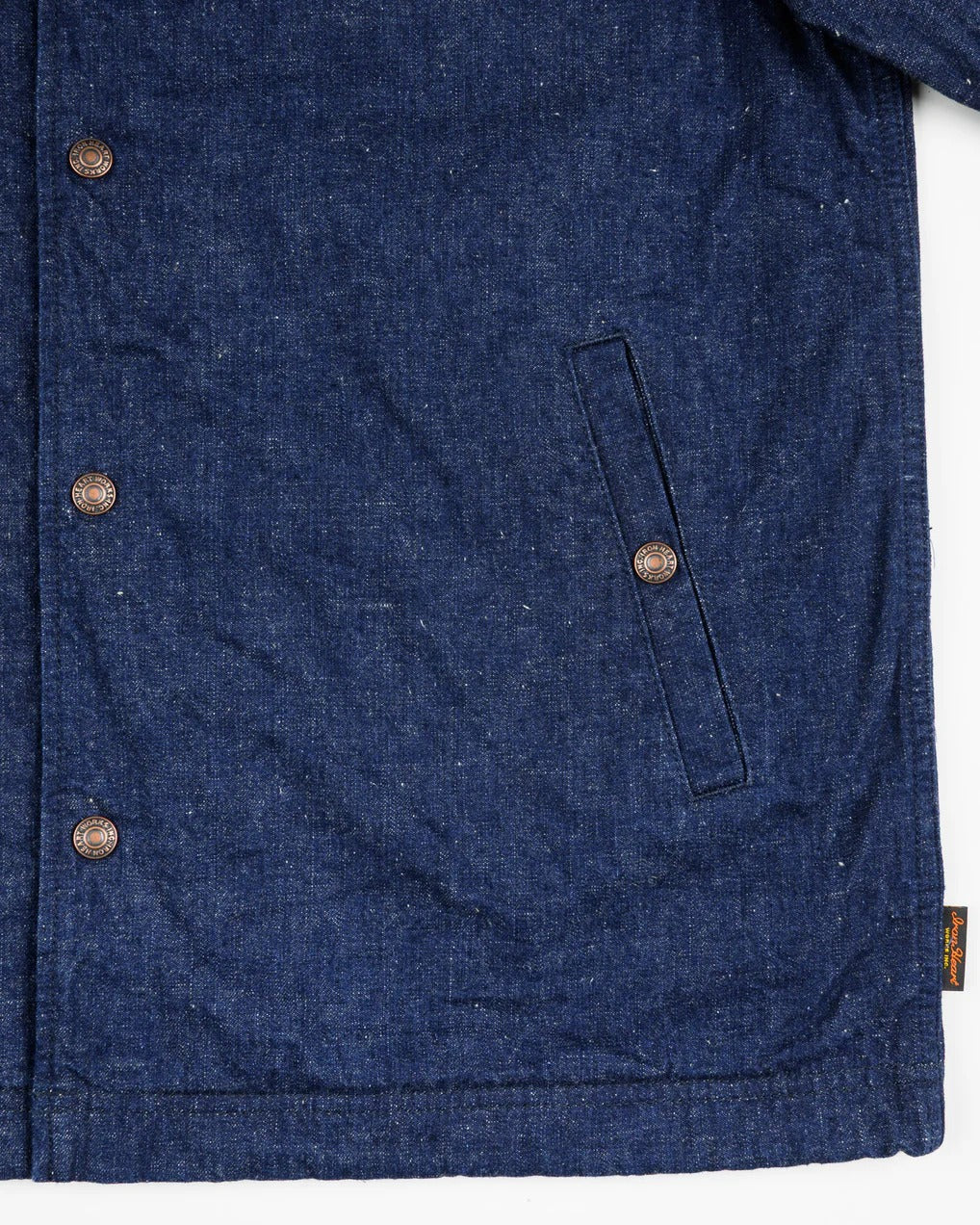 Iron Heart IHJ-161-IND 10oz Neppy Selvedge Denim Coach Jacket Indigo